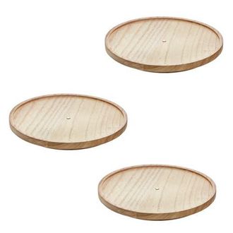 iDesign Set of 3 Round 10.5-Inch Paulownia Wood Lazy Susan, Natural at Nordstrom