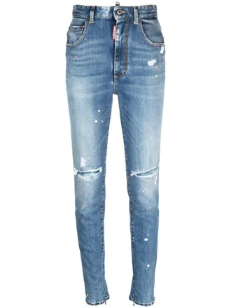 Dsquared2 Jeans skinny a vita alta - Blu