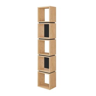 Calicosy Estantería 5 Compartimentos H167 cm - Efecto Roble y Gris
