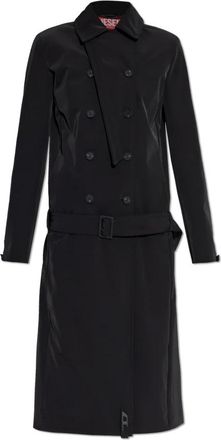 Diesel G-Ale Coat - Dames - Jas met riem - Zwart - S - Jassen