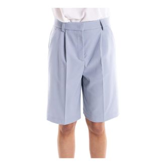 Pinko Lange Shorts - Dames - Korte Broeken - Blauw - S - Polyester - Korte Broeken