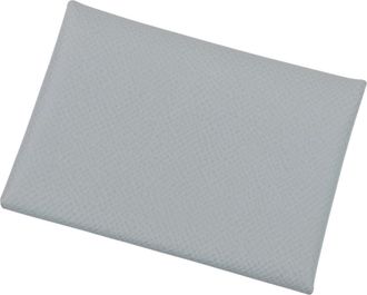 Herm&egrave;s Gray Leather Coin Purse/Coin Case (Pre-Owned)