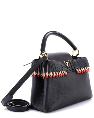 Louis Vuitton Black Sheep Leather Capucines (Authentic Pre-Loved)