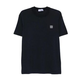 Stone Island T-Shirts, male, Blue, Size: S Stone Island T-shirts and Polos Blue