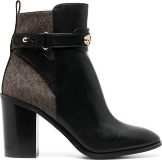 Michael Kors Darcy 95 mm Enkellaarsjes van Leder - Dames - Laarzen met Hak - Zwart - 40 EU - Leer - Schoenen