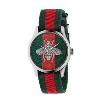 Gucci Rond Roestvrij Stalen Horloge - Heren - Accessoires - Veelkleurig - Maat: ONE Size