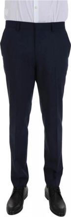 HUGO BOSS Getlin 202 Slim Fit Pantalon - Heren - Nette broeken - Blauw - XL - Wol - Broeken