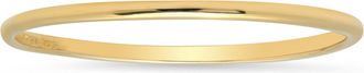 MAX + STONE Solid 14k Gold Wedding Band Ring in White Gold, Yellow Gold 1mm Thin Stacking Band in Size 6 to 8