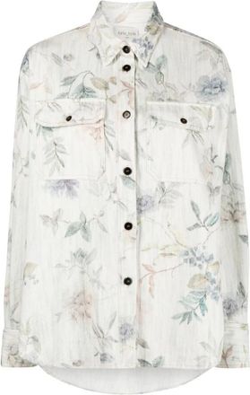 Forte_Forte Blauw Denim Shirt met Lange Mouwen - Dames - Overhemden - Veelkleurig - M - Denim - Overhemden