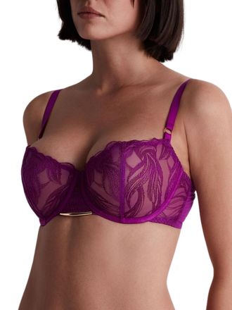 Aubade Womens Into The Groove Half Cup Bra - Pink Polyamide - Size 32G