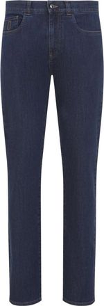 Canali 5 Pocket Denim - Heren - Regular Fit Jeans - Blauw - XL - Denim - Jeans