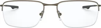 Oakley Wingman 56mm Semi Rimless Rectangular Optical Glasses in Pewter at Nordstrom