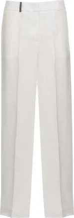 PESERICO Dames, Broeken, Wit, Maat: XS Linnen