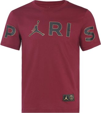 Nike Jordan Air Jordan Wordmark Paris Saint-Germain Sports Round Neck Alphabet Short Sleeve Red CK9786-610