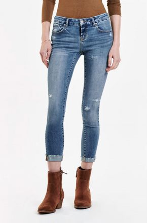 Dear John Denim Joyrich Midrise Cuffed Low Rise Skinny Jean In Galvestone