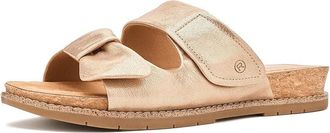 Rockport Zova Womens Wedge Shoes Gold Leather : 7.5 W (C), Suede