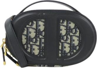 Dior Borsa a spalla Pre-owned Oblique CD Signature Ovale in Tela e Pelle - - Pre-owned - Donna - Blu - ONE SIZE