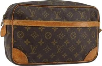Louis Vuitton Pre-owned Clutch Bag - Dames - Vintage Clutch - Bruin - ONE Size - Leer - Vintage