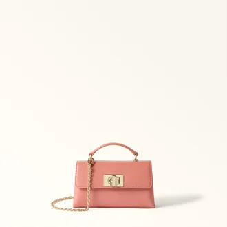 Furla 1927 Borsa Mini M Rosewood Rosa Pelle Stampata Donna