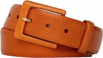 W. Kleinberg Womens Karung Buckle Belt In Tangerine