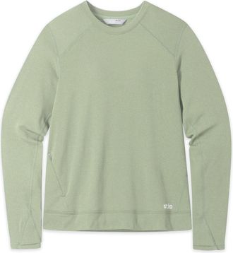 Stio | Womens Trax Power Grid Crew Top, Size Extra Small in Sage Flats