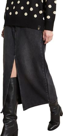 ottod'Ame Long Denim Skirt in Black at Nordstrom, Size 40 It