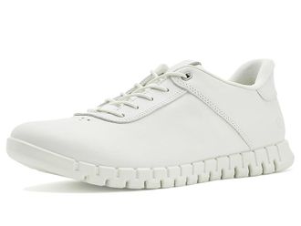 Ecco Gruuv Lite Easy Slip Lace Sneakers Womens Shoes White/Shadow White : EU 42 (US Womens 11-11.5) M, Leather