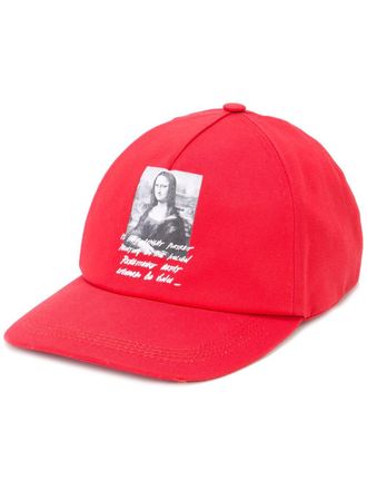 Off-white Pet met Mona Lisa print - Rood