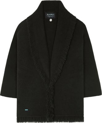 Alanui Cardigan Finest con frange - Nero