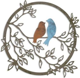 OEM Silueta De P&aacute;jaro De Metal, Decoraci&oacute;n De Pared De Metal, Escultura De Metal, Decoraci&oacute;n De Pared Redonda Colgante, Adecuada Para La Decoraci&oacute;n Del Ho