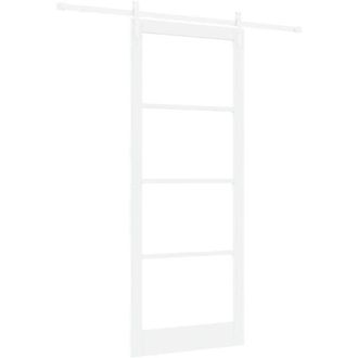 vidaXL Vidaxl - Puerta Deslizante Blanco 93 X 232 Cm Madera Maciza De Pino