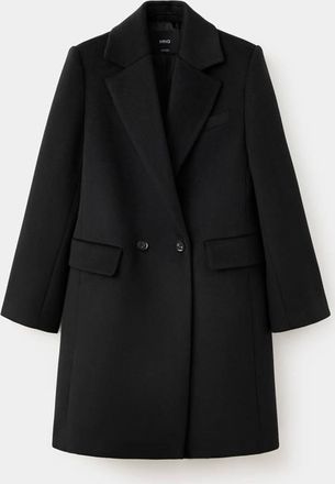 Mango Cappotto lana doppia abbottonatura nero - Donna - XXS - MANGO