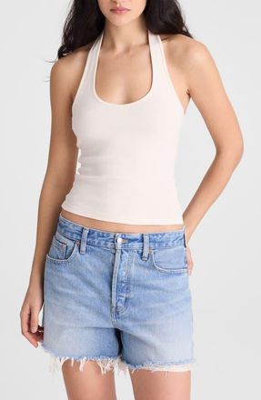 Madewell The 90s Halter Top in Vintage Ivory at Nordstrom, Size Xx-Large