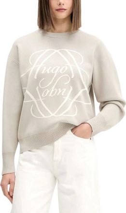 HUGO BOSS Donna, Maglie, Grigio, M, new