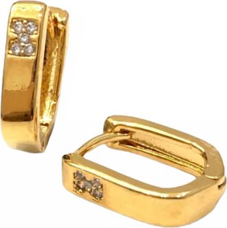 Theia Womens Huggie Earring In Gold