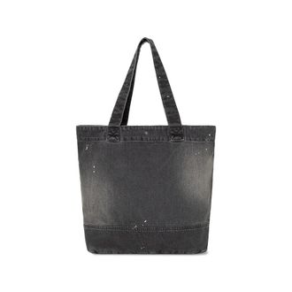 Carhartt Work in Progress Cotton Paint-Splatter Washed Tote Bag - Black