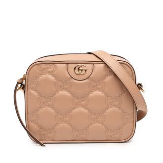 Gucci Pre-owned Womens Small Gg Matelasse Leather Crossbody - Beige - One Size