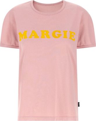 Maison Margiela Vintage Jersey T-Shirt - Dames - T-shirts - Roze - M - Katoen - Tops
