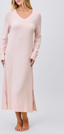Papinelle Sleepwear Feather Soft Long Sleeve Nightgown in Papinelle Pink at Nordstrom, Size X-Large