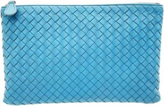 Bottega Veneta Pre-owned Clutches, female, Blue, Size: ONE SIZE Pre-owned Fabric clutches