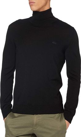 Lacoste Fitted Ribbed Turtleneck Sweater