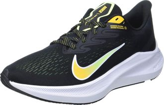 Nike Nike Zoom Winflo 7, Mens Running Shoe, Black/University Gold-Volt Glow-White, 10.5 UK (45.5 EU)