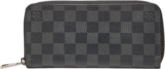 Louis Vuitton Damier Graphite Black Pvc Leather Long Wallet (Bi-Fold) (Pre-Owned)