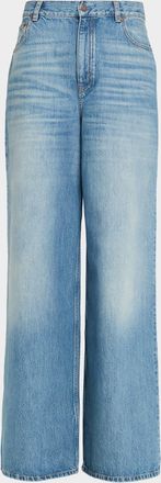 Chlo&eacute; Wide-Leg High-Rise Jeans