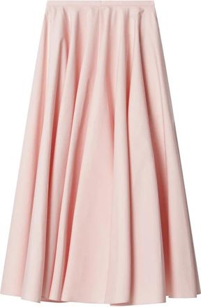 Givenchy Lange Cirkelrok - Dames - Midirokken - Roze - XS - Katoen - Rokken
