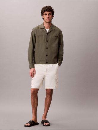 Calvin Klein Jeans Calvin Klein Mens Pull-On Cargo Shorts - White - 2XL