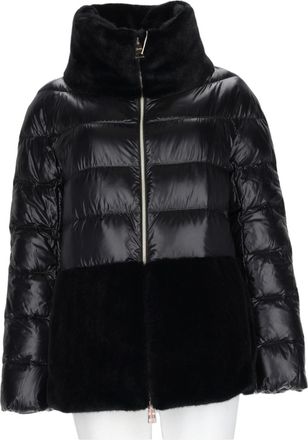 Herno Quilted Eco-Fur Inserts Polyamide Down Coat