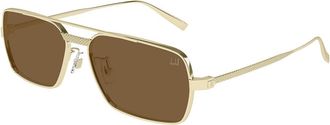 Dunhill DU0076S 002 Mens Sunglasses Gold Size 59