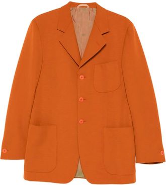 Romeo Gigli 1990s blazer met enkele rij knopen - Oranje