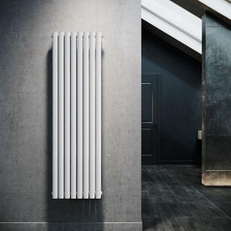 Sonni Sonni Radiador De Vertical Blanco Ovalado Radiador Centro Conexi&oacute;n Doble Capa 1600x475mm
